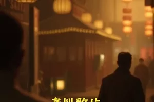 动漫《第九种天气》封面，云层裂开的一道橙色缝隙